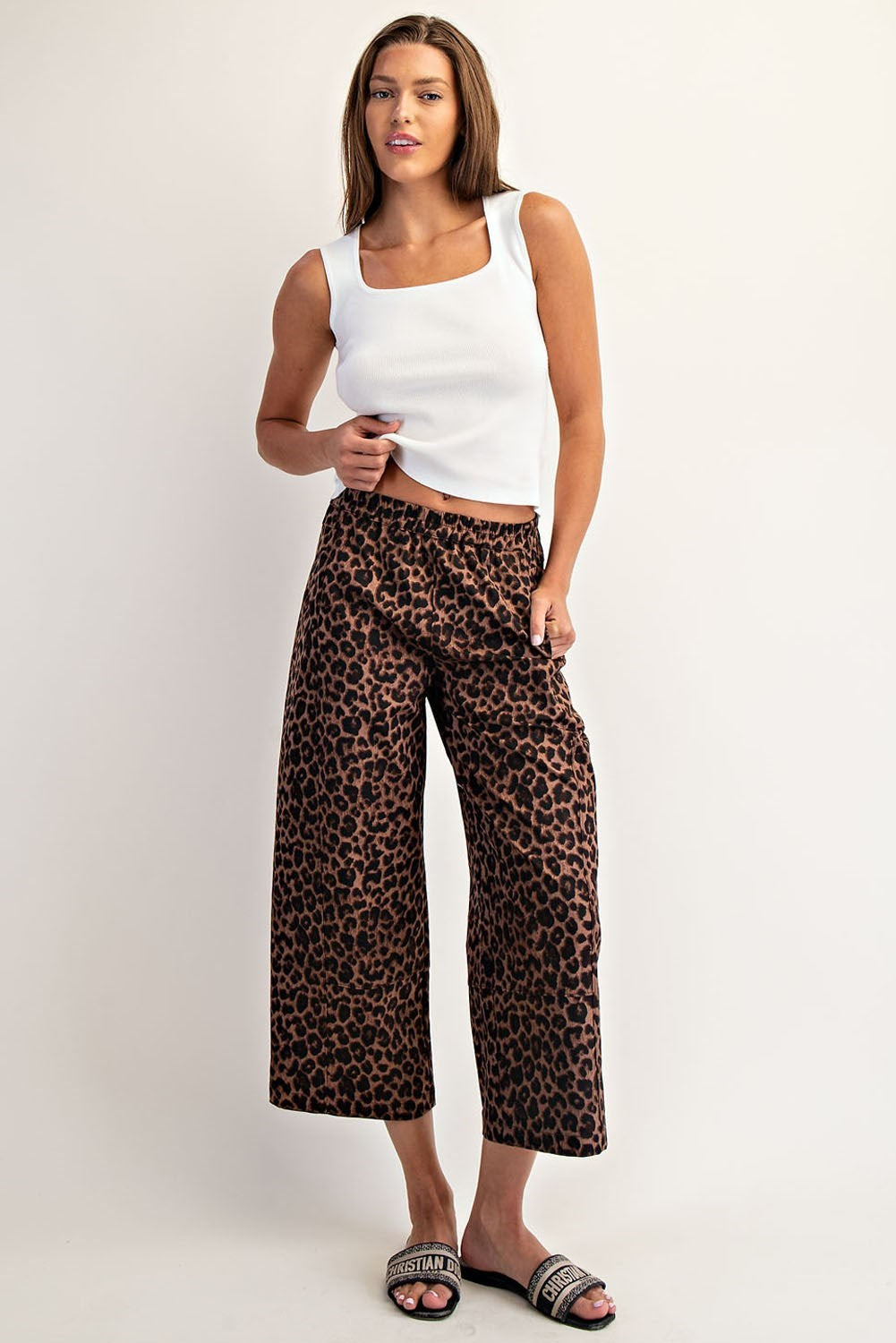 Carina Leopard Cropped Pants