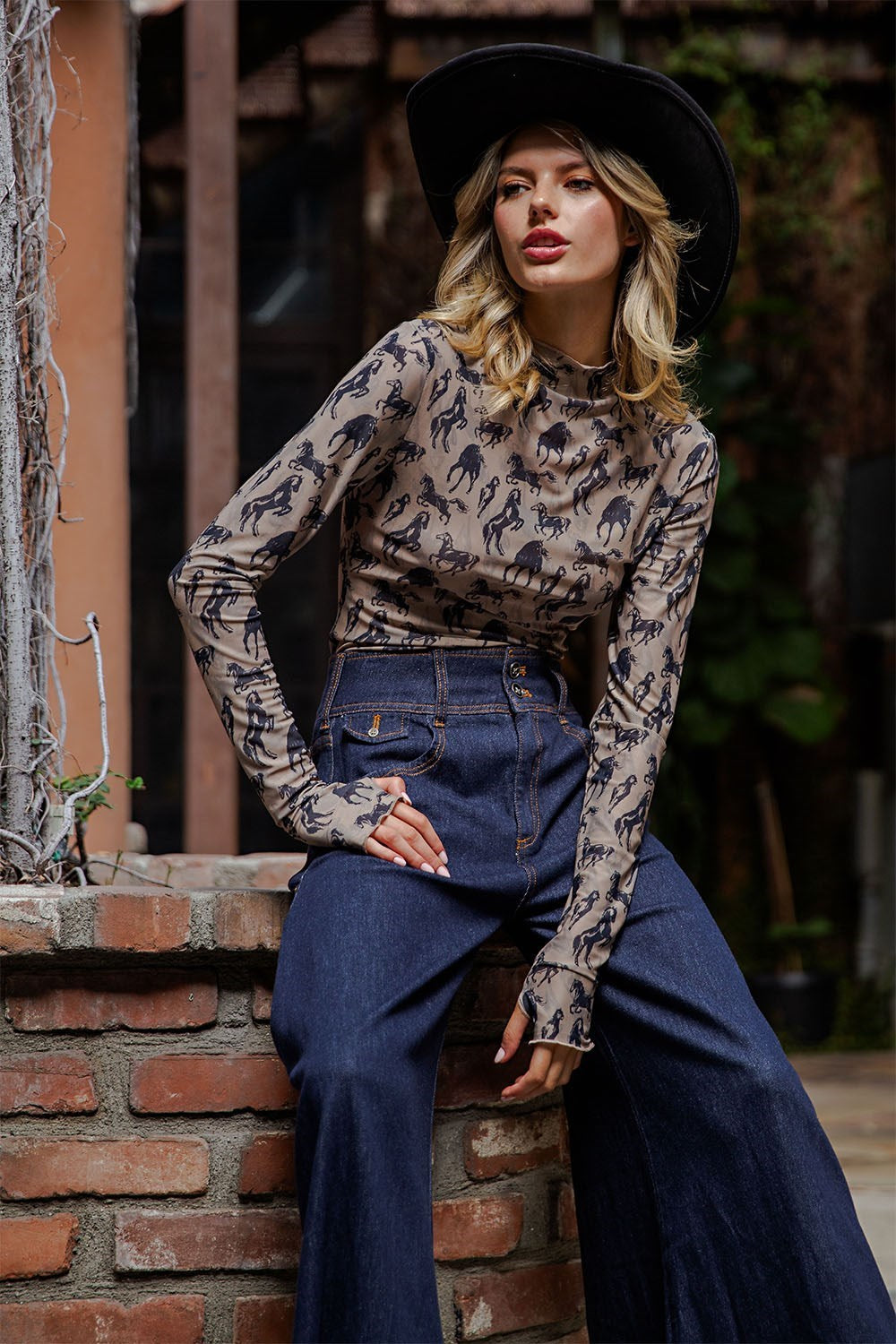 Lana Mesh Western Top