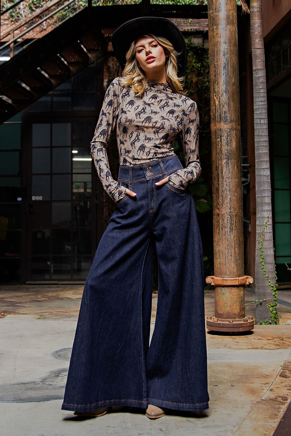 Lana Mesh Western Top