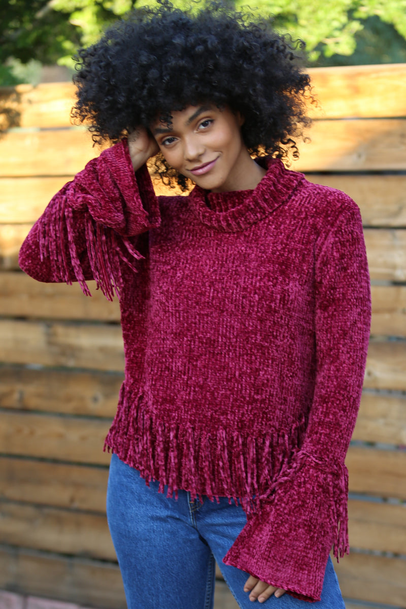 Fringe Chenille Sweater