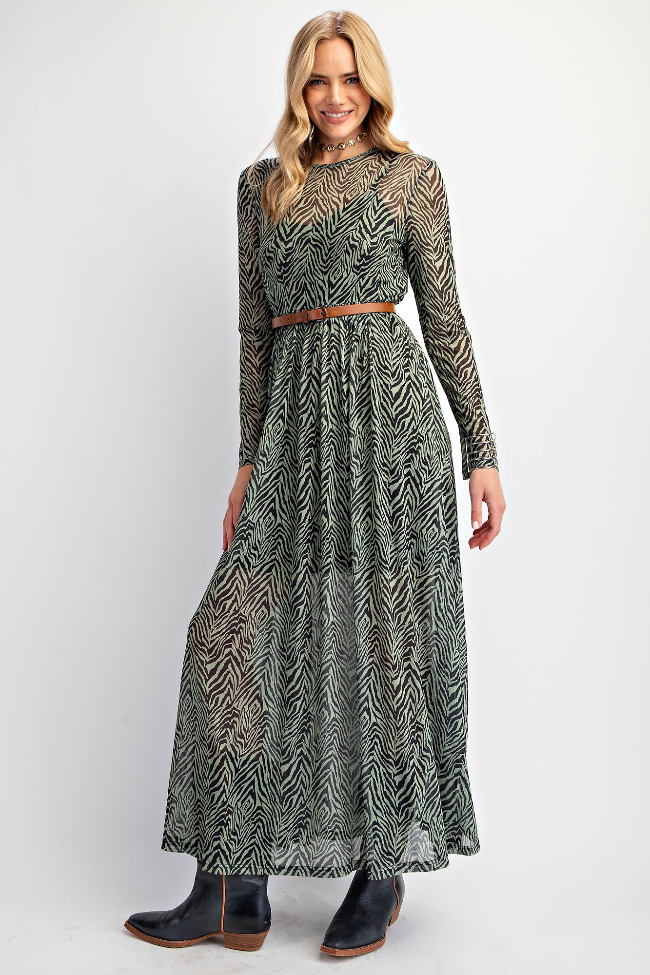 Mesh Maxi Dress