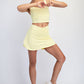 Lemon Cream V-Waist Skort