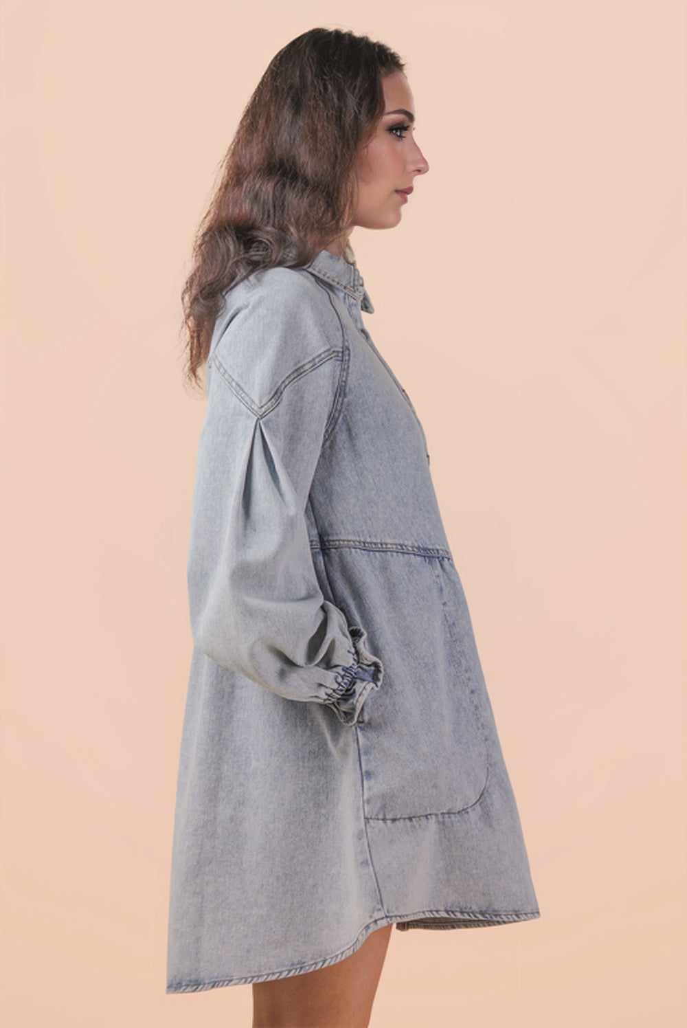 Open Heart Denim Dress