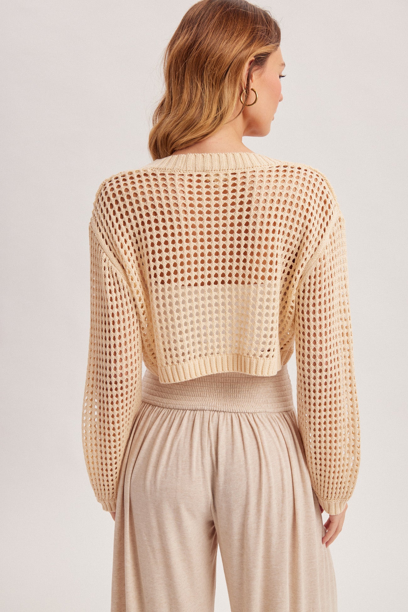 Crochet Lace Up Cardigan