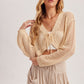 Crochet Lace Up Cardigan