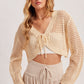 Crochet Lace Up Cardigan