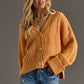 Orange Cream Knit Cardigan
