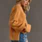 Orange Cream Knit Cardigan