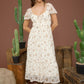 Floral Puff Sleeve Midi Dress