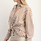 Espresso Striped Button Down