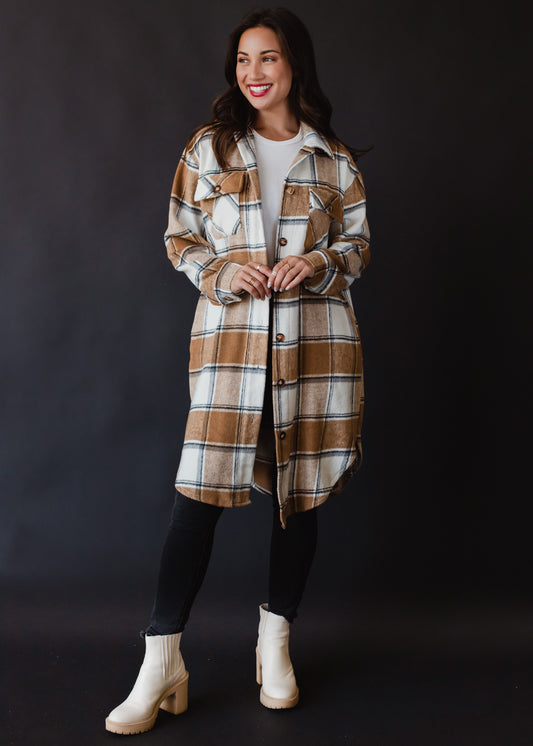 Oatmeal Long Shacket