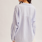 Directional Stripe Oversized Button-Down