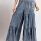 Denim Tiered Wide Leg Pants