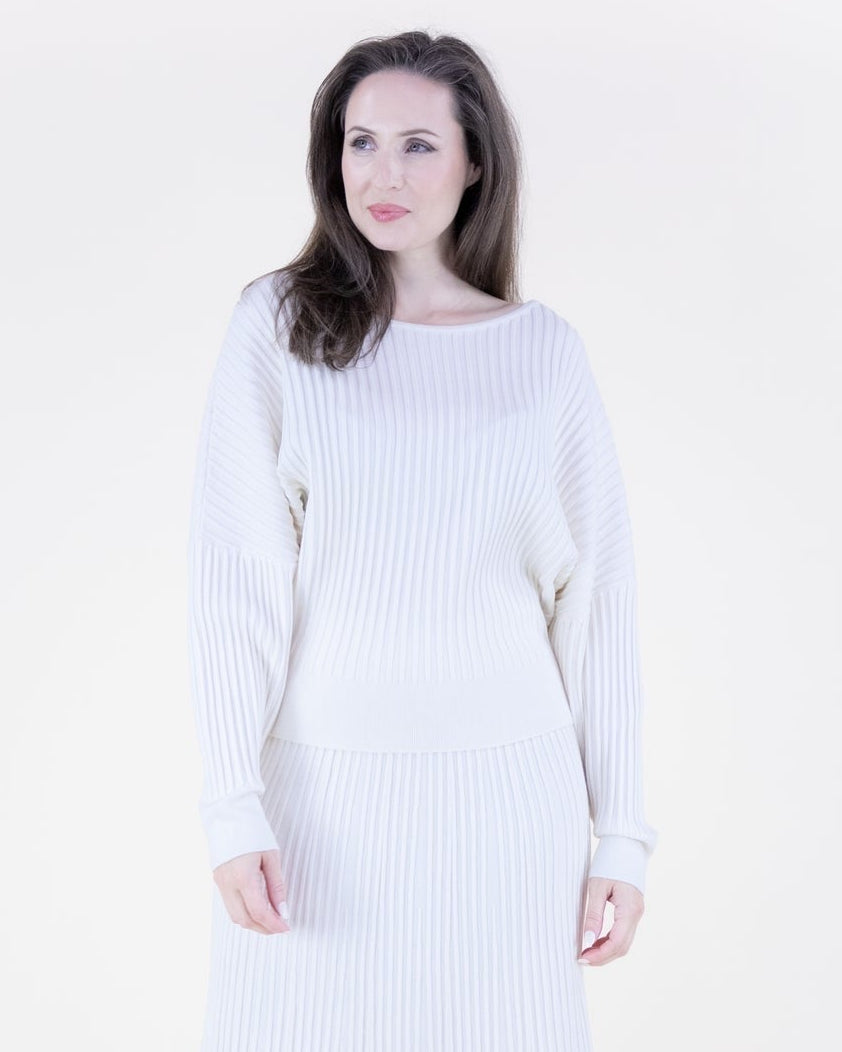 Ivory Ribbed Sweater