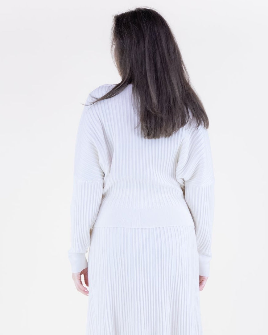 Ivory Ribbed Sweater