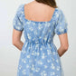 Denim Floral Mini Dress