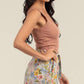 Wildflower Ruffle Hem Shorts