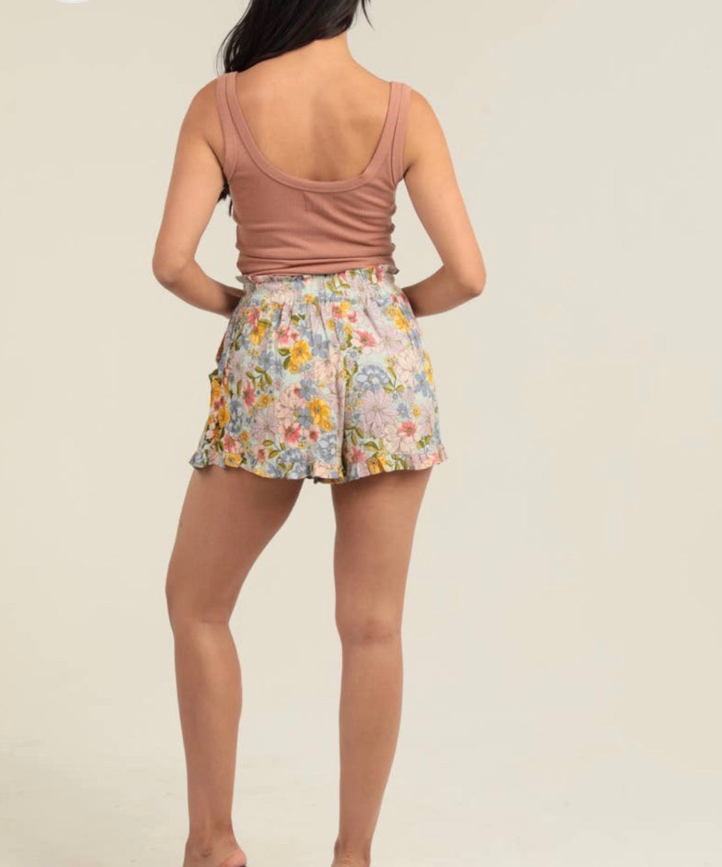 Wildflower Ruffle Hem Shorts