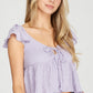 Purple Petal Babydoll Top