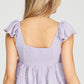Purple Petal Babydoll Top