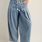 Barrel Jeans with Tie