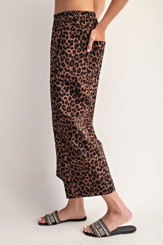Carina Leopard Cropped Pants