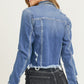 Fray Hem Denim Jacket