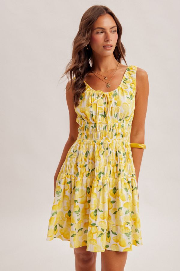 Lovely Lemon Mini Dress