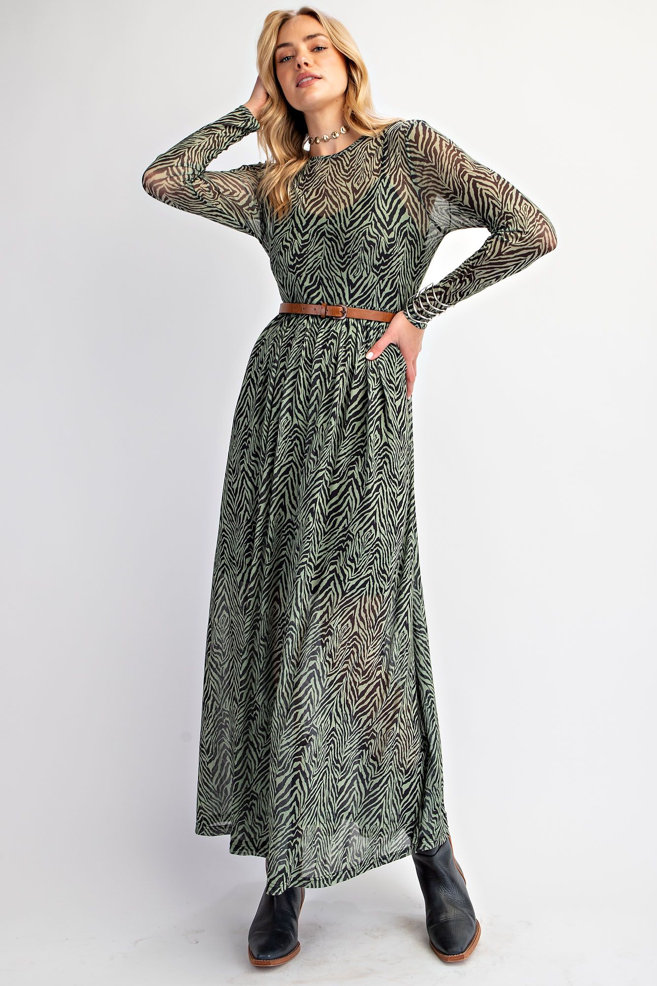 Mesh Maxi Dress