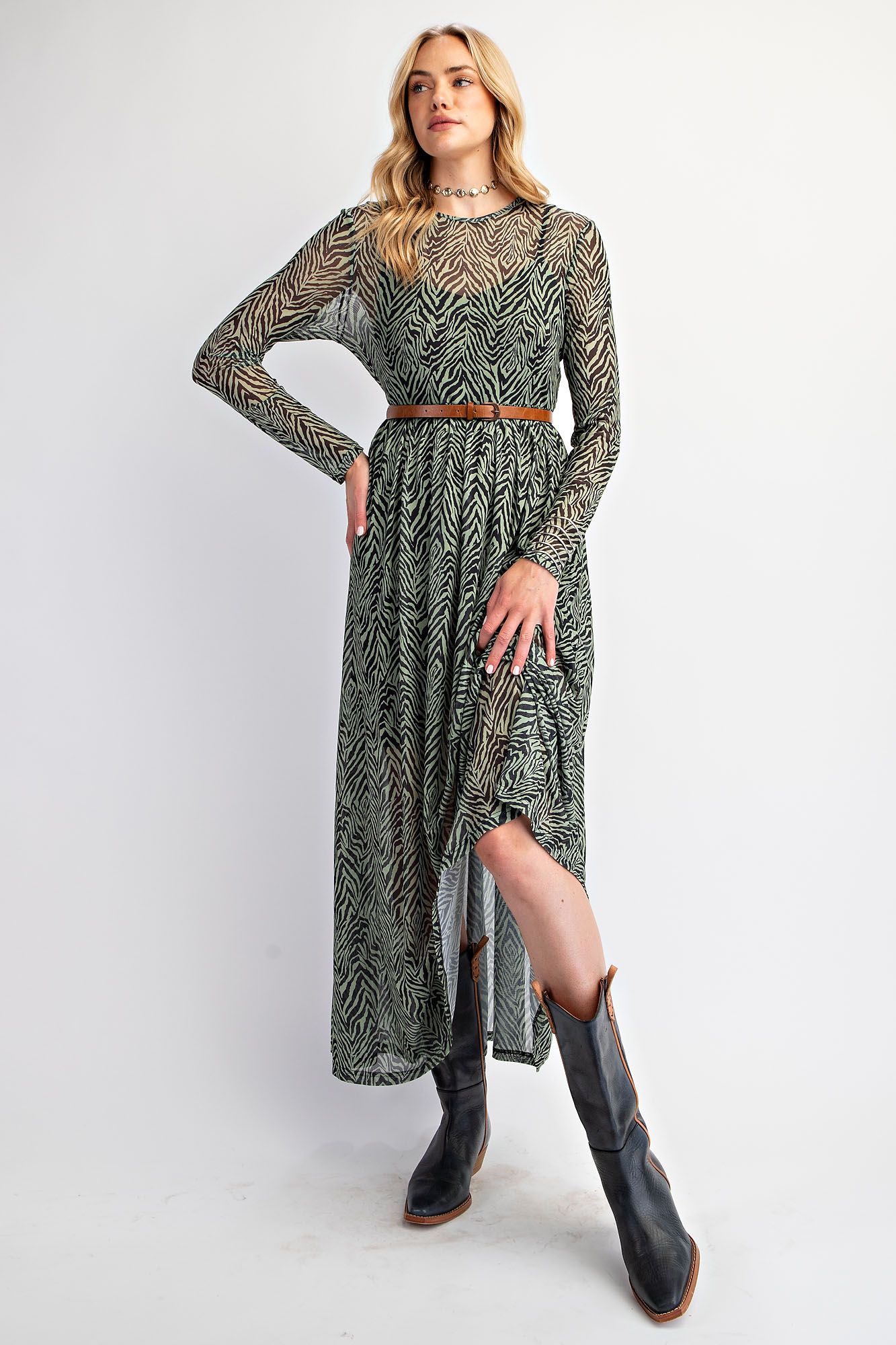 Mesh Maxi Dress