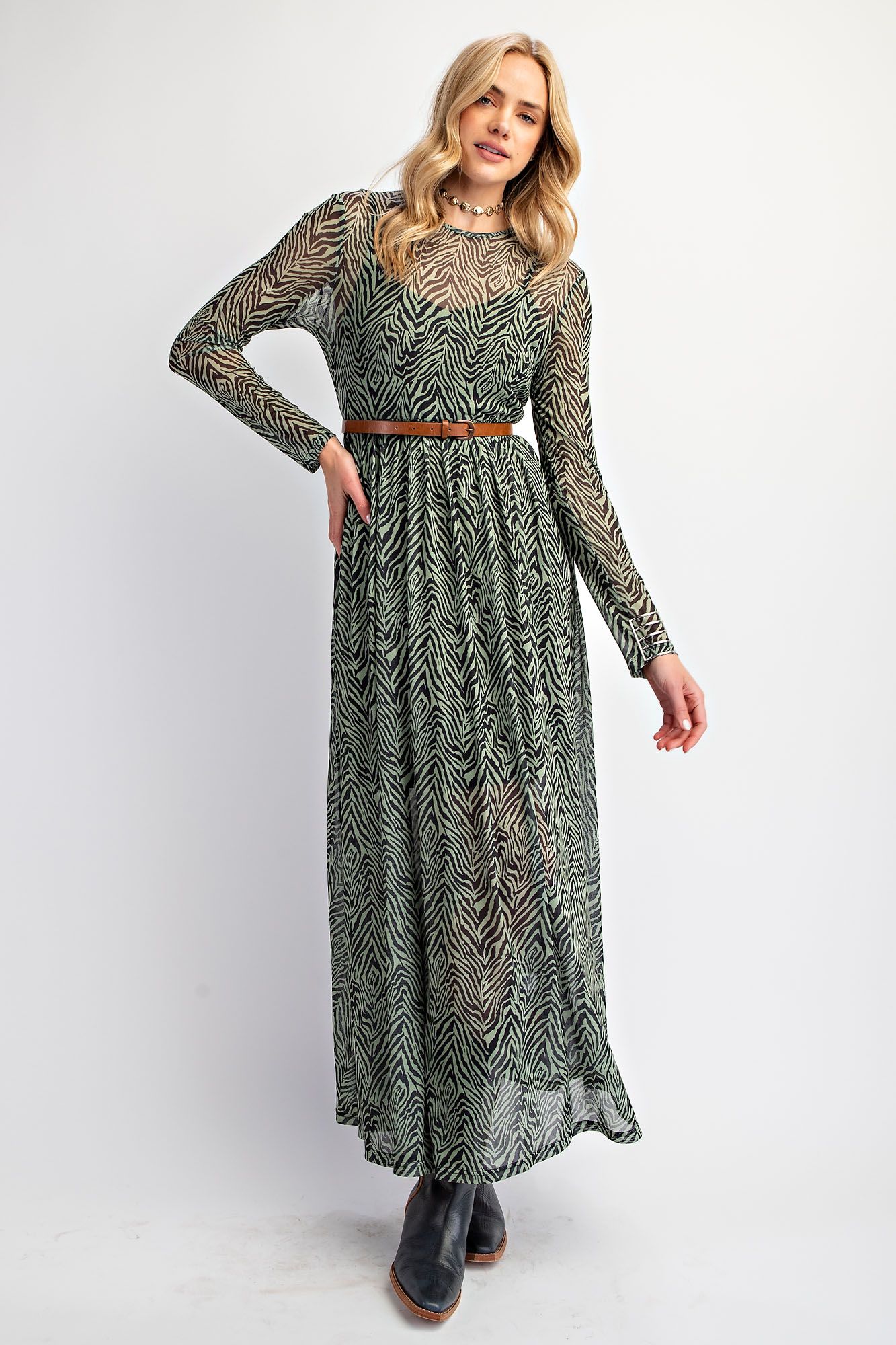 Mesh Maxi Dress