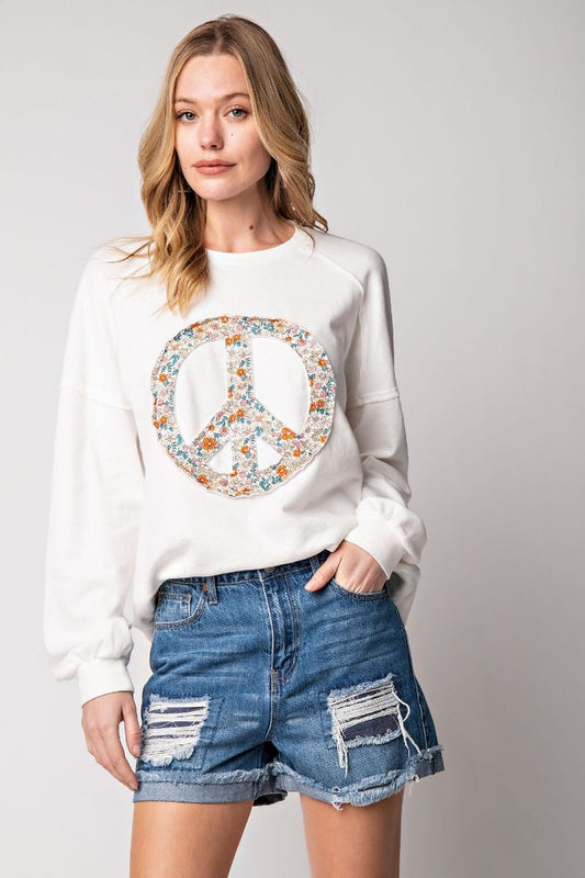 Peace Out Sweatshirt - Heather Jones