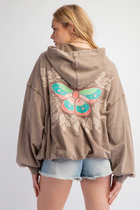 Mocha Butterfly Hoodie